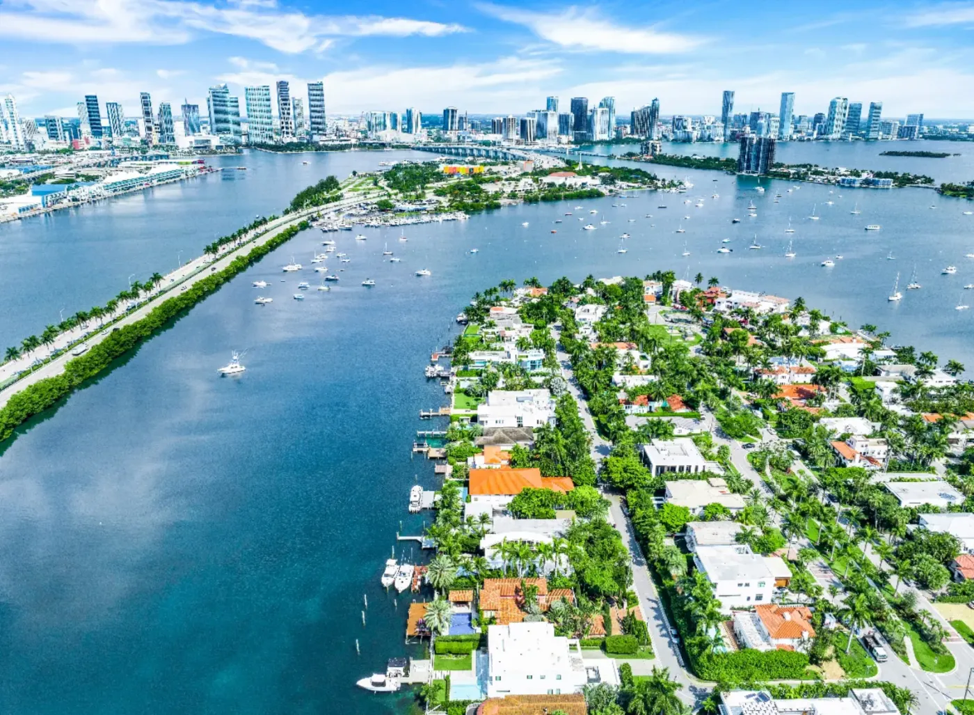 Miami skyline and waterfront